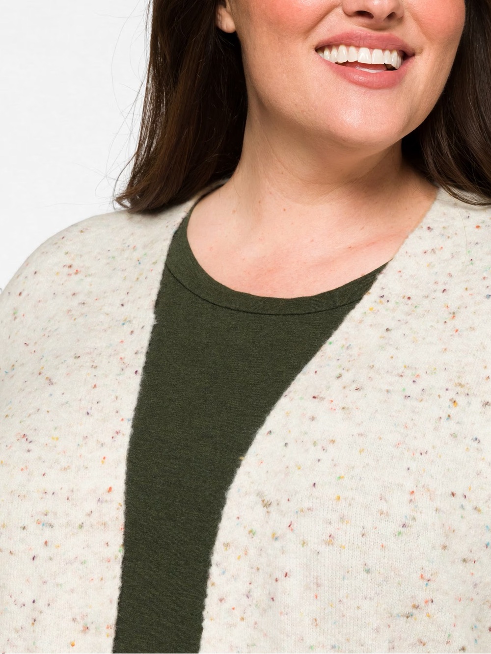 Love Ellie Wells Cardigan Cream 2X - Picture 3 of 7